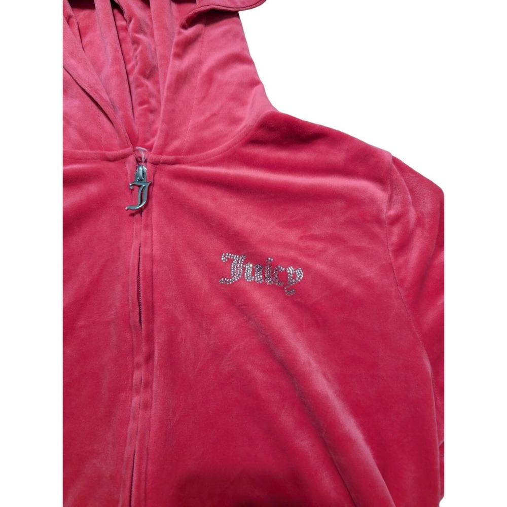 Vintage‎ Y2K Juicy Couture Tracksuit Hoodie Velour Pink Bling